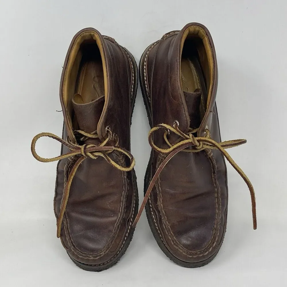 Sperry Gold Cup Chukka Boots Mens 8.5 M Brown Leather Crepe Sole Preppy Casual